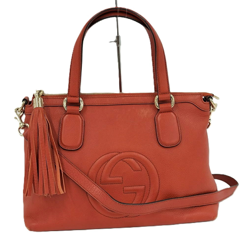 Gucci Shoulder Bag Soho Leather Orange